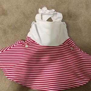 Janie and Jack Pink and White Striped Dress
